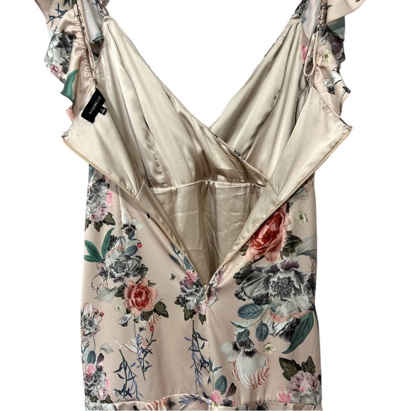 Revolve Majorelle Salsa Dress Blush Pink Floral Print Mini Dress Ruffled Medium - Picture 10 of 16